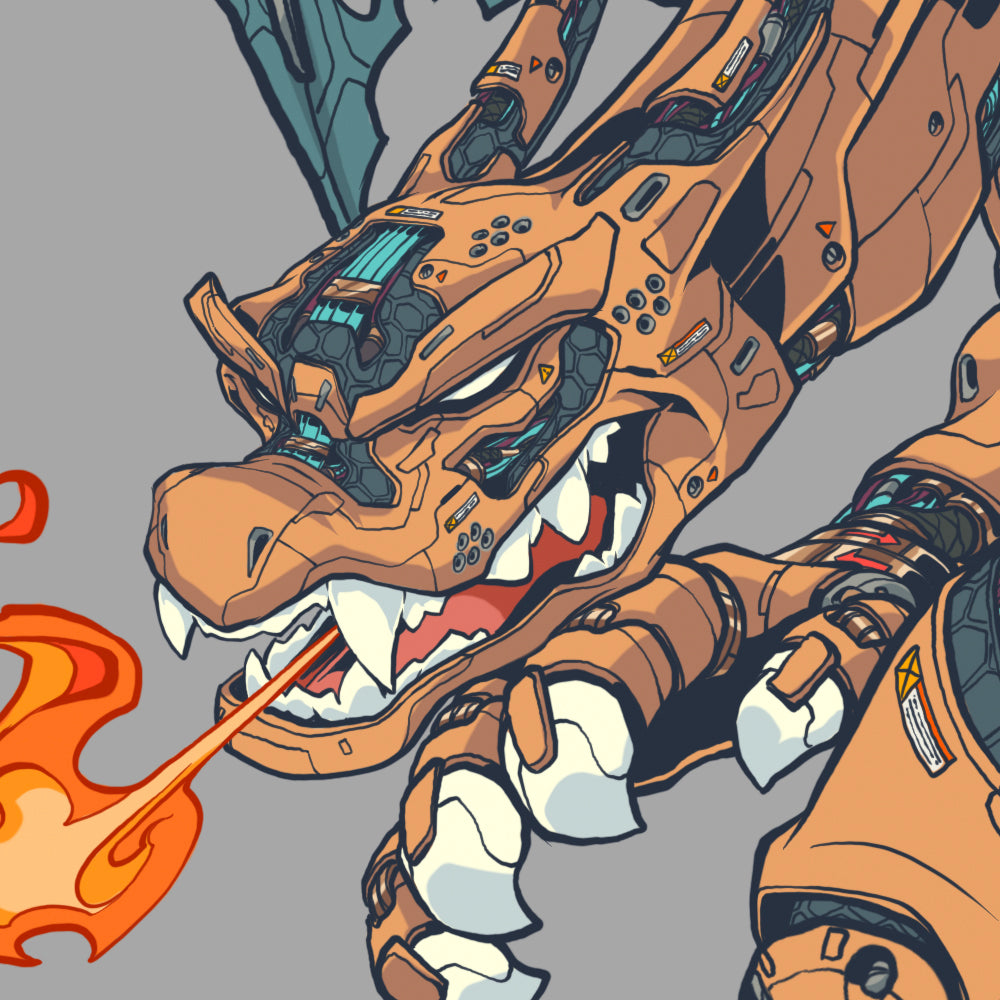 Mechasoul Charizard Print