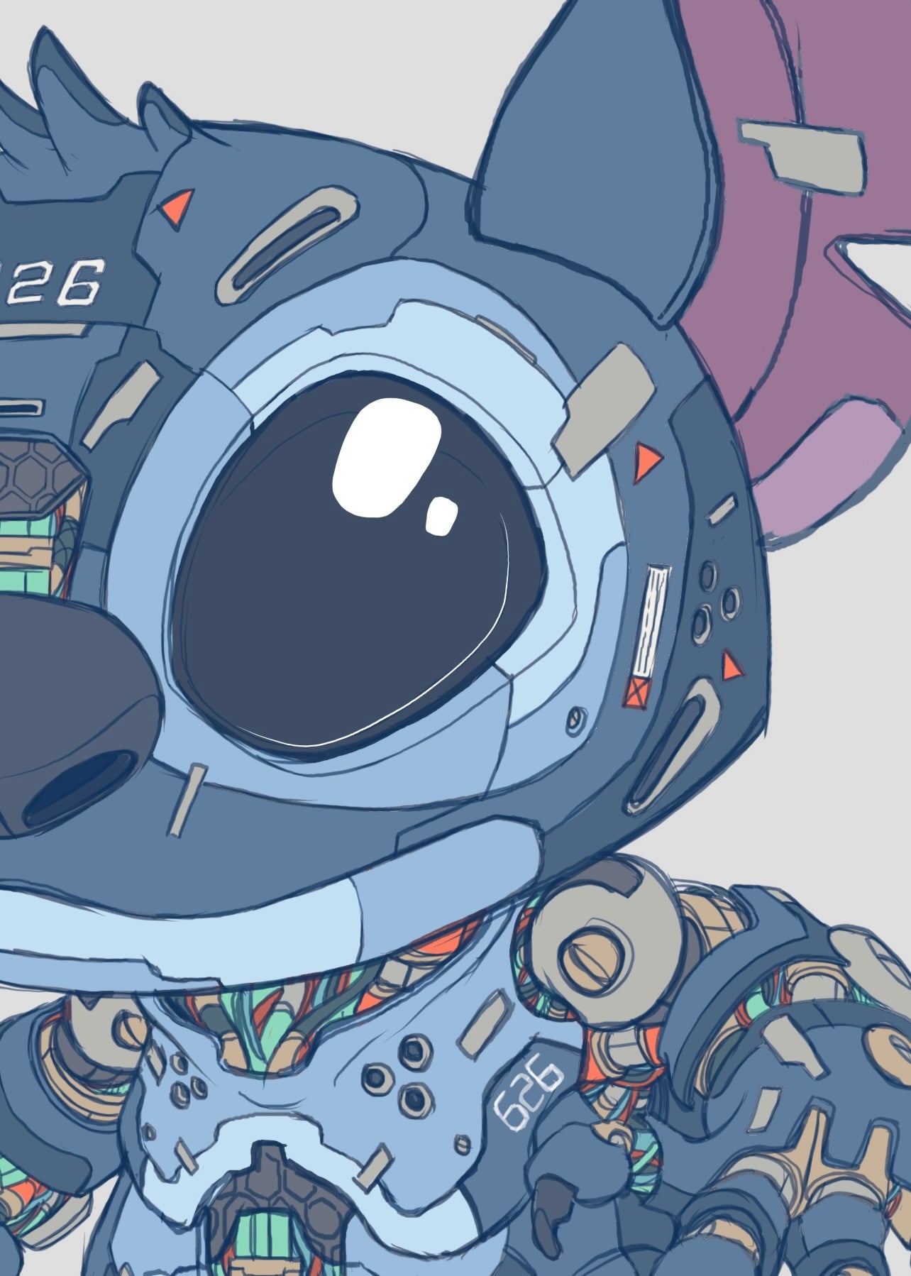 Mechasoul Stitch Print