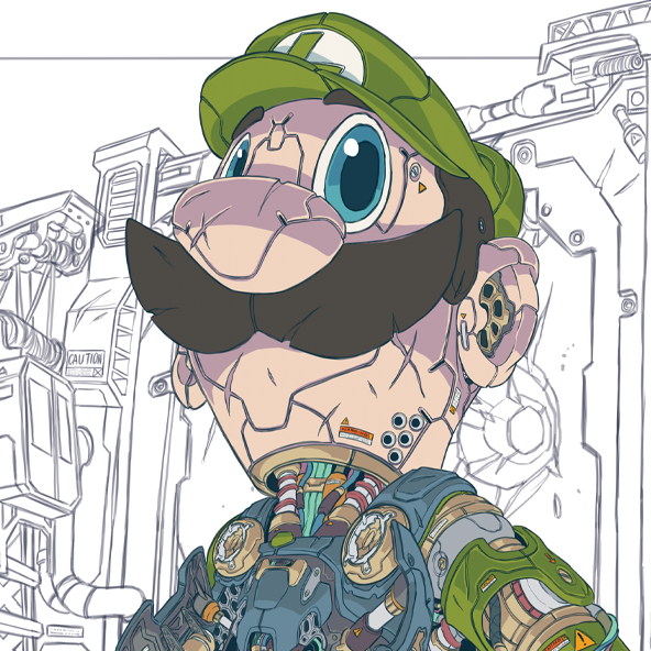 Mechasoul Titan Mario & Luigi Print