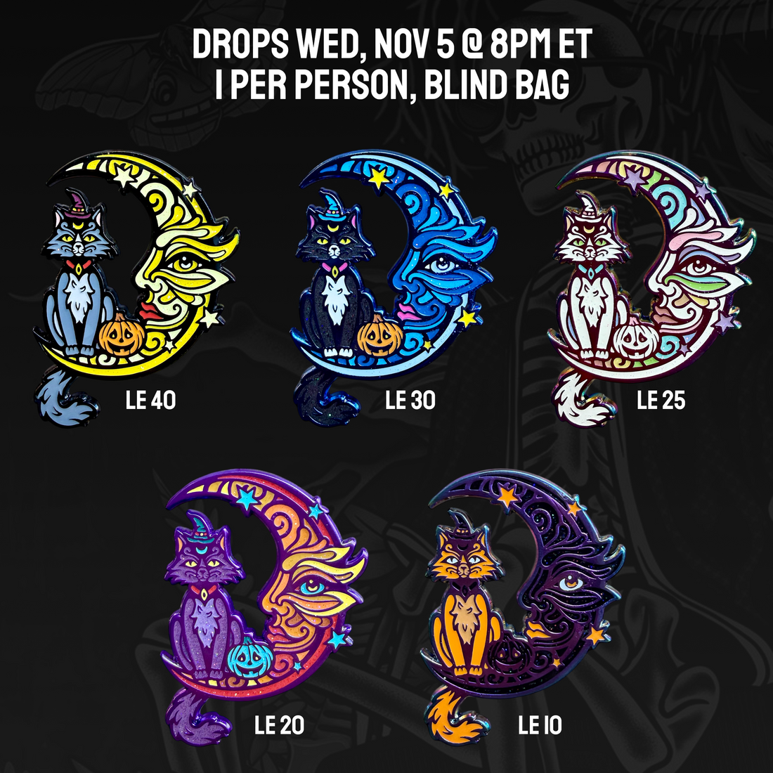 CHAYA AV - "MOONLIT MISCHIEF" PINS