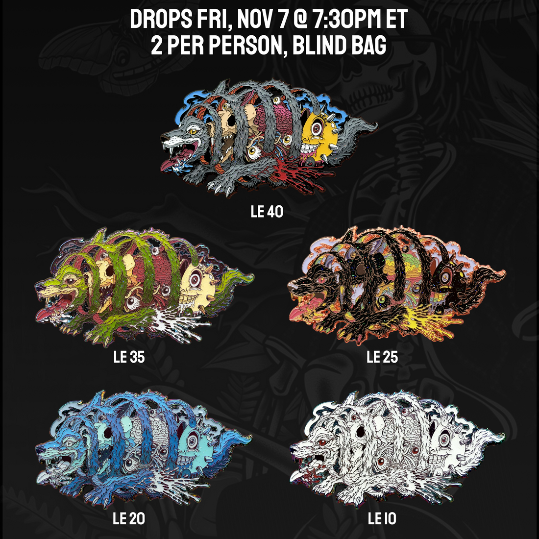 NIZAR KARIZA - "VISCERAL HOUND" PINS