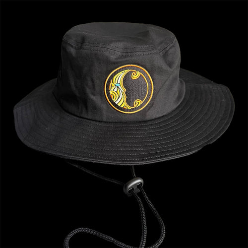 Moon Logo Wide Brim Bucket Hat