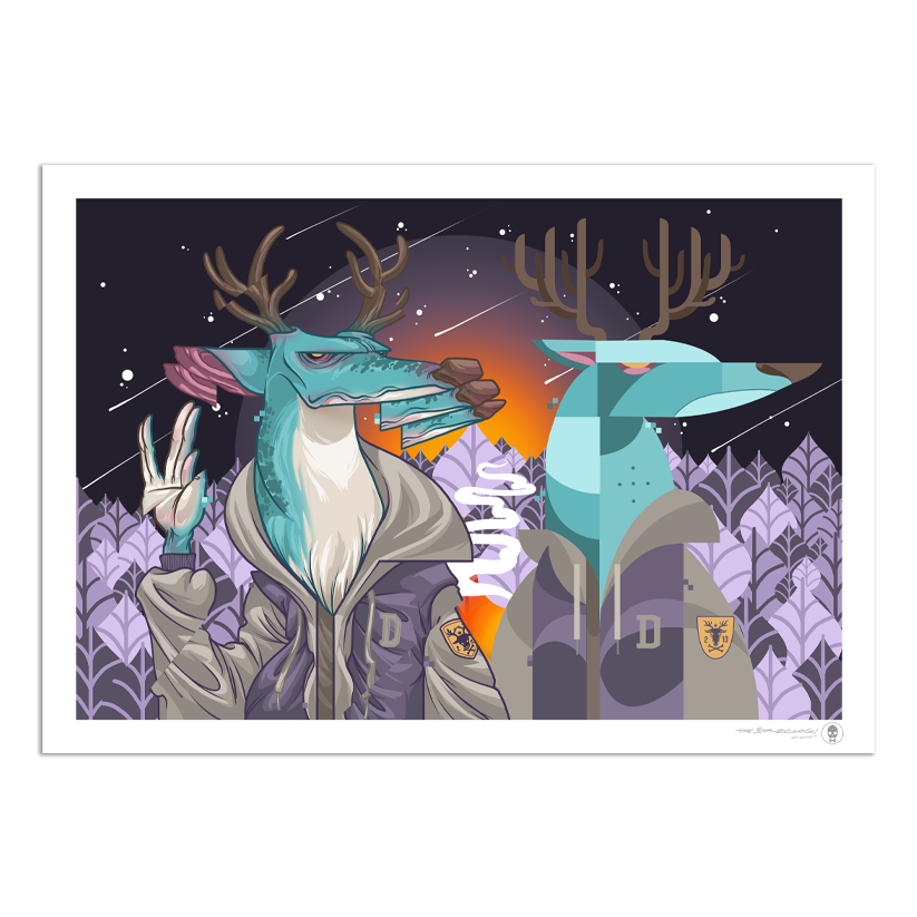 Cosmic Deer Print