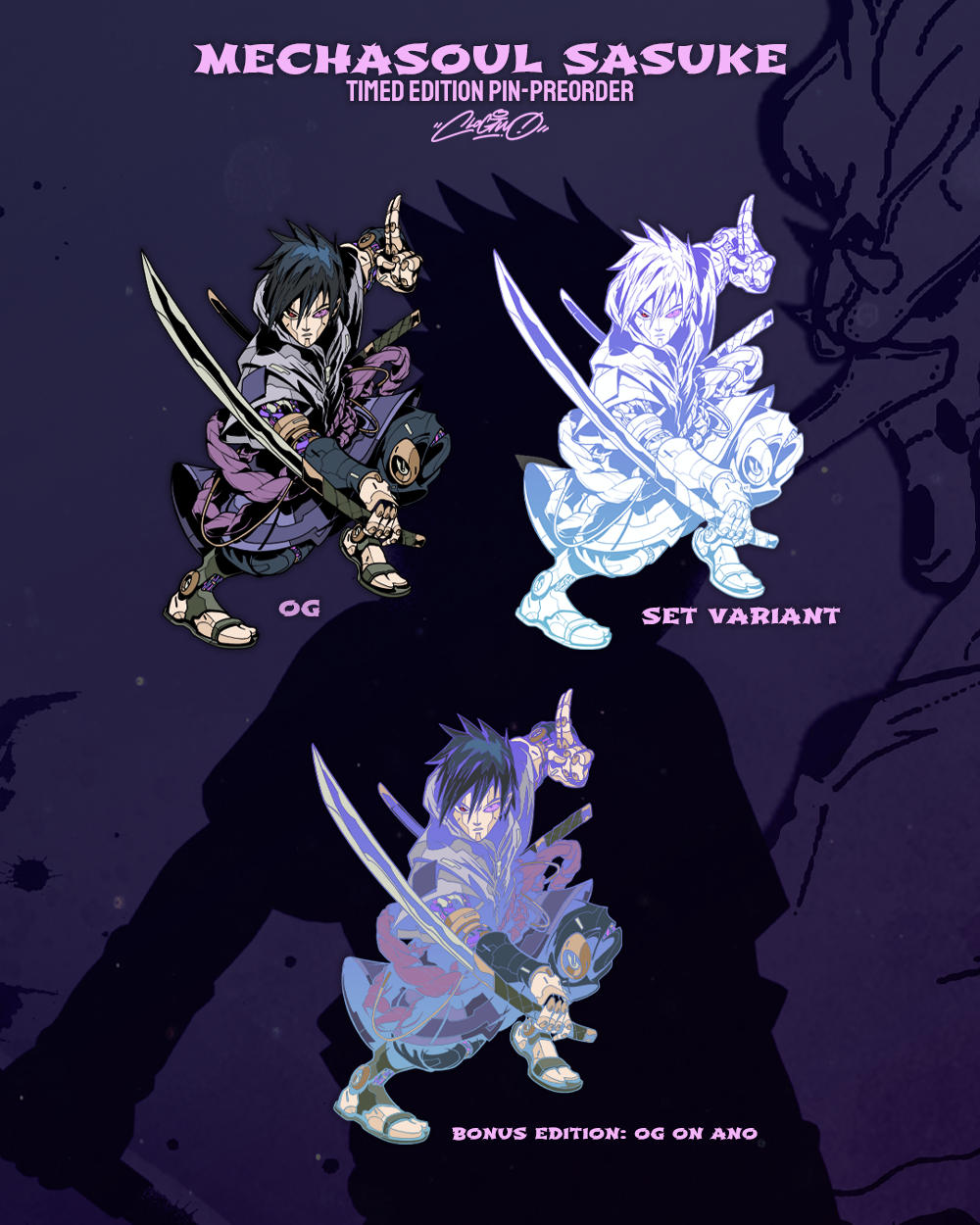 CLOGTWO x Mechasoul Sasuke Pin