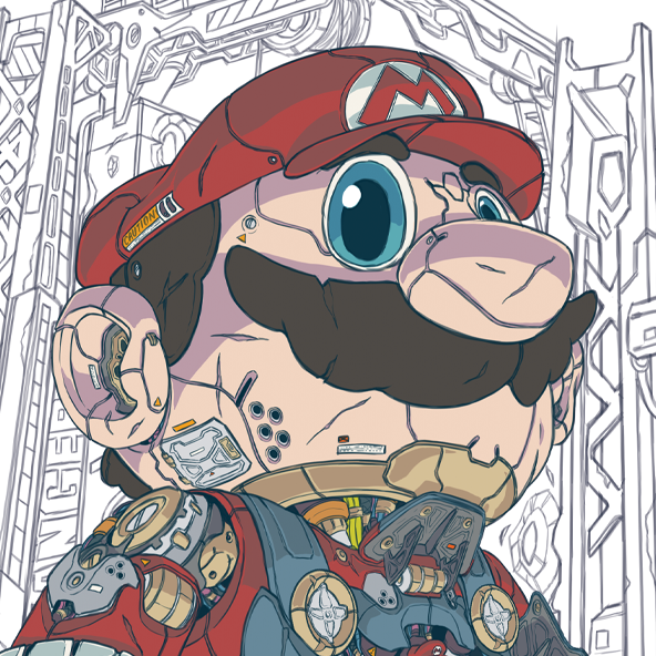Mechasoul Titan Mario & Luigi Print