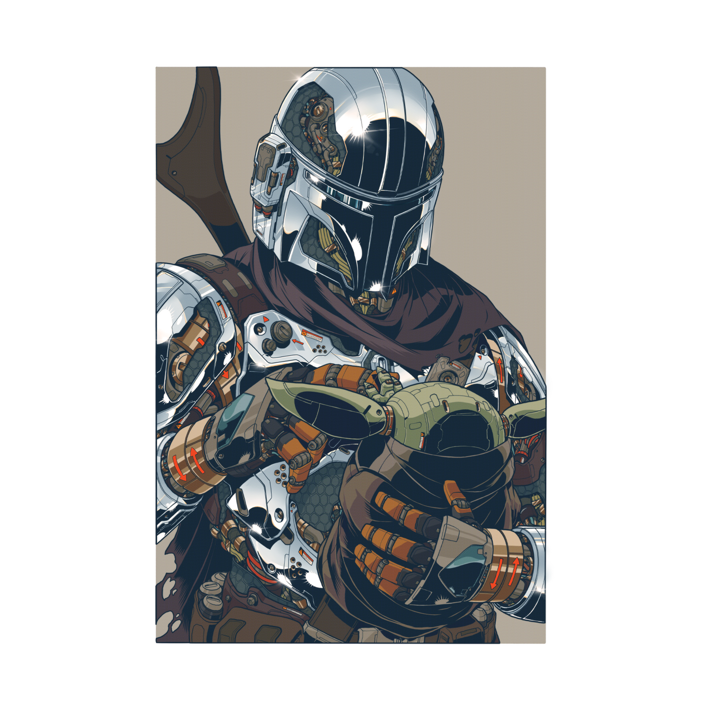 Mechasoul Mando & Child Print