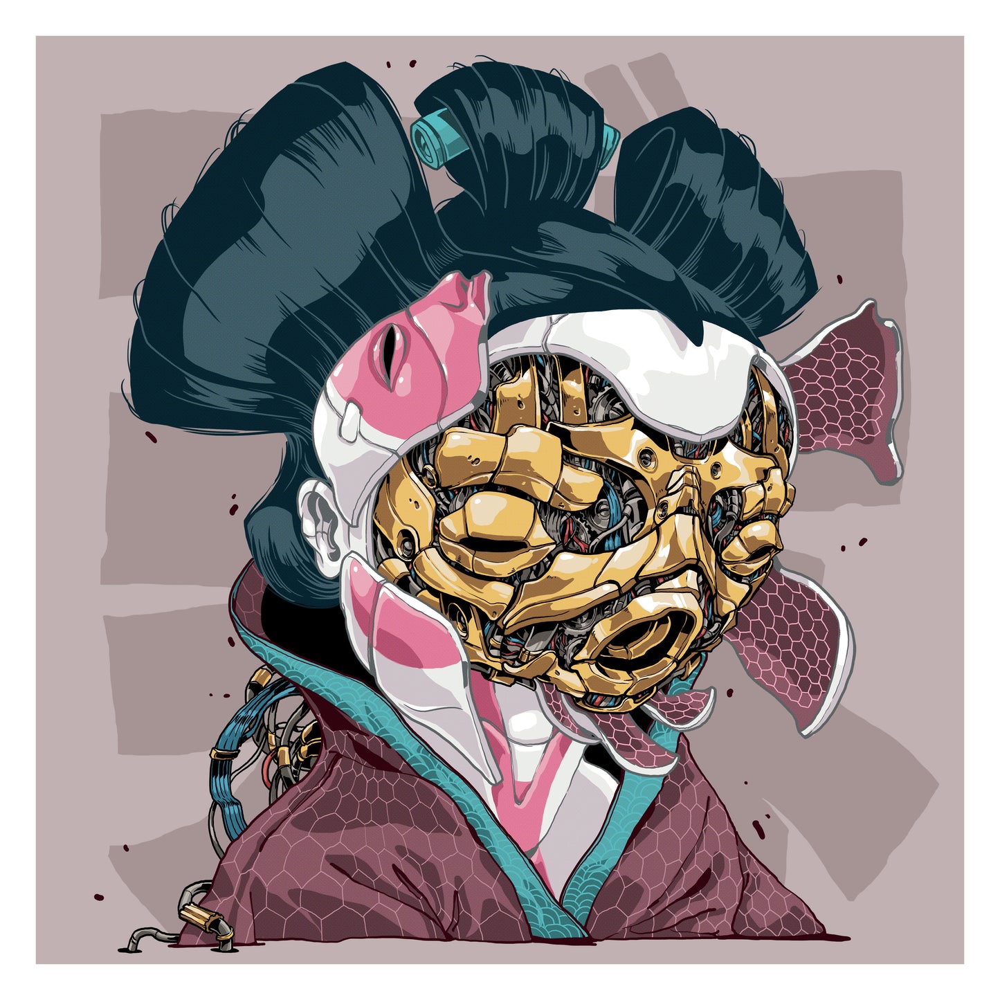 Mechasoul Geisha Print