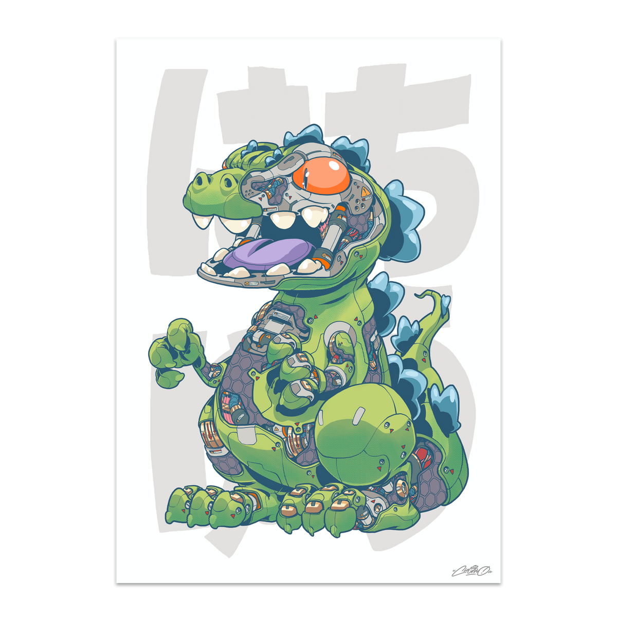 Mechasoul Reptar Print