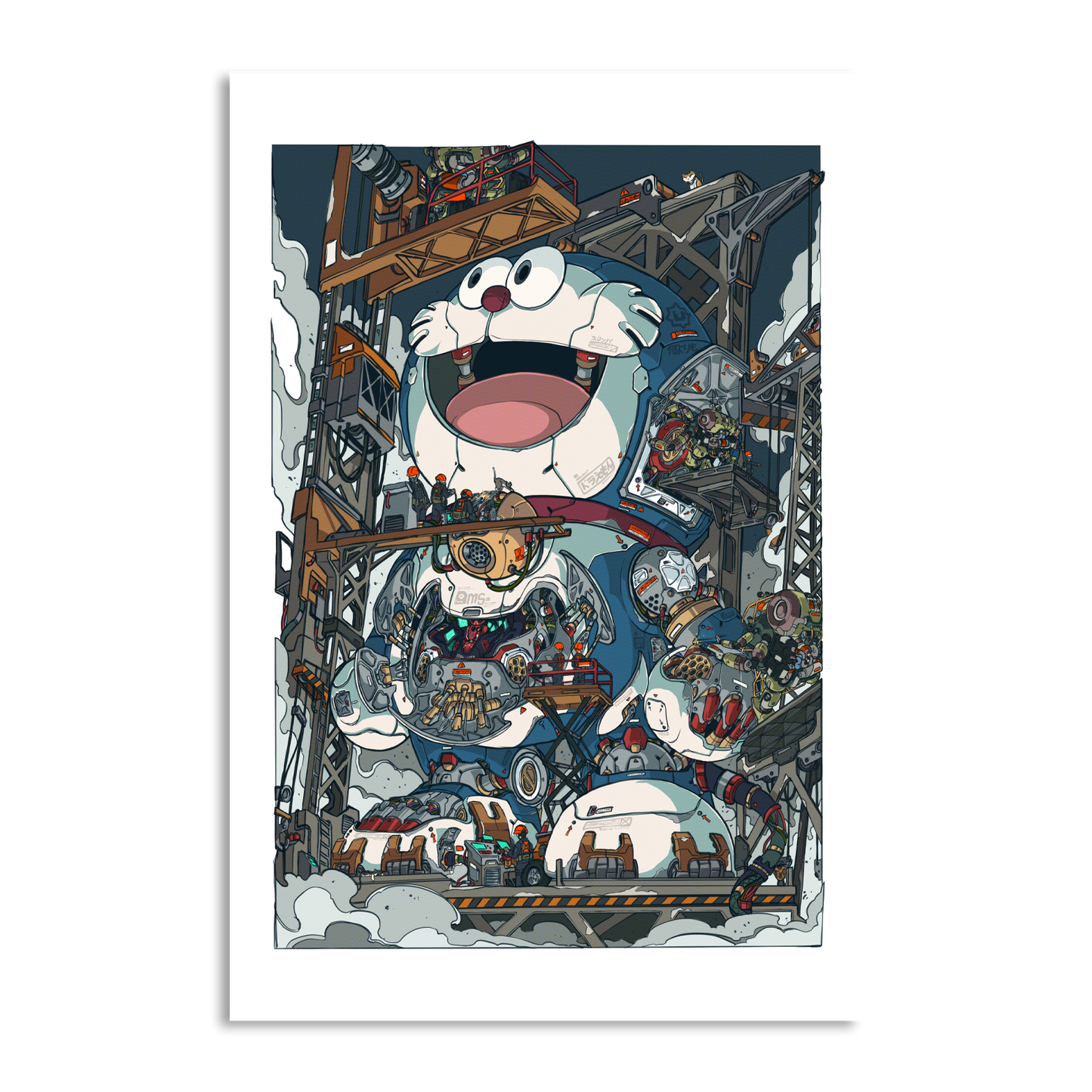 Mechasoul Titan Doraemon Print