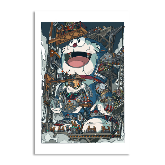 Mechasoul Titan Doraemon Print